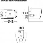 Best Design Morrano wc wit glans, technisch schema