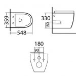 Best Design Morrano wc wit mat, technisch schema