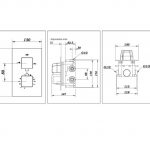 One pack inbouw-regendoucheset Piazza vierkant M-200×200, 2