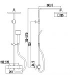 Black-Yorknvierkante thermostatische regendouche mat-zwart 2